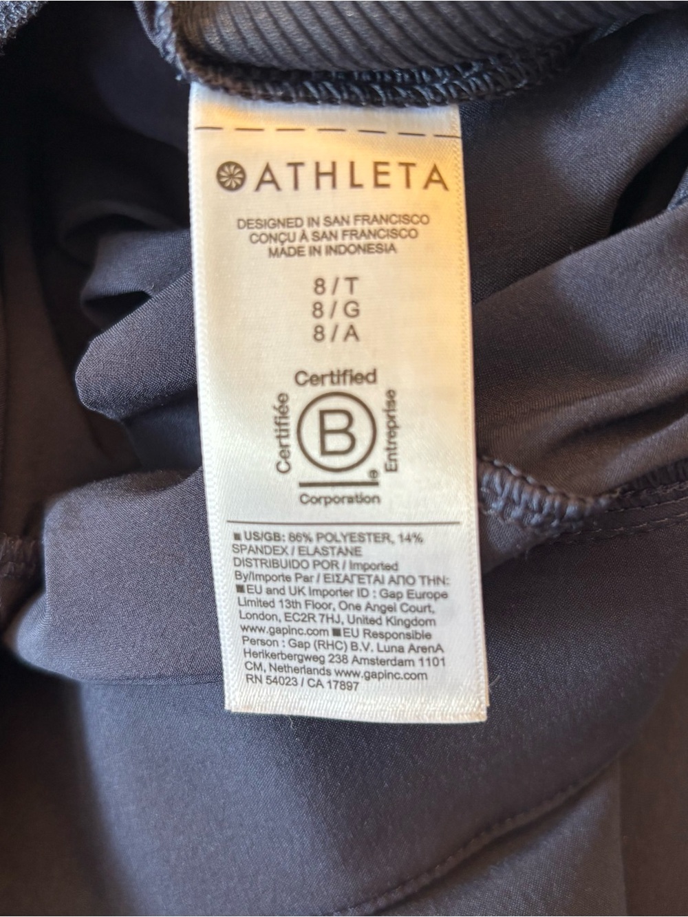 Athleta Womens Brooklyn Mid Rise Ankle Pant Navy Size 8 Tall Travel Work #198671 - Picture 8 of 11
